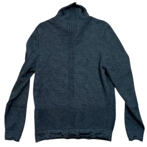 Stone Island Wool Roll Neck Cowl Sweater Gray Large Pre-Owned - Picture 6 of 14